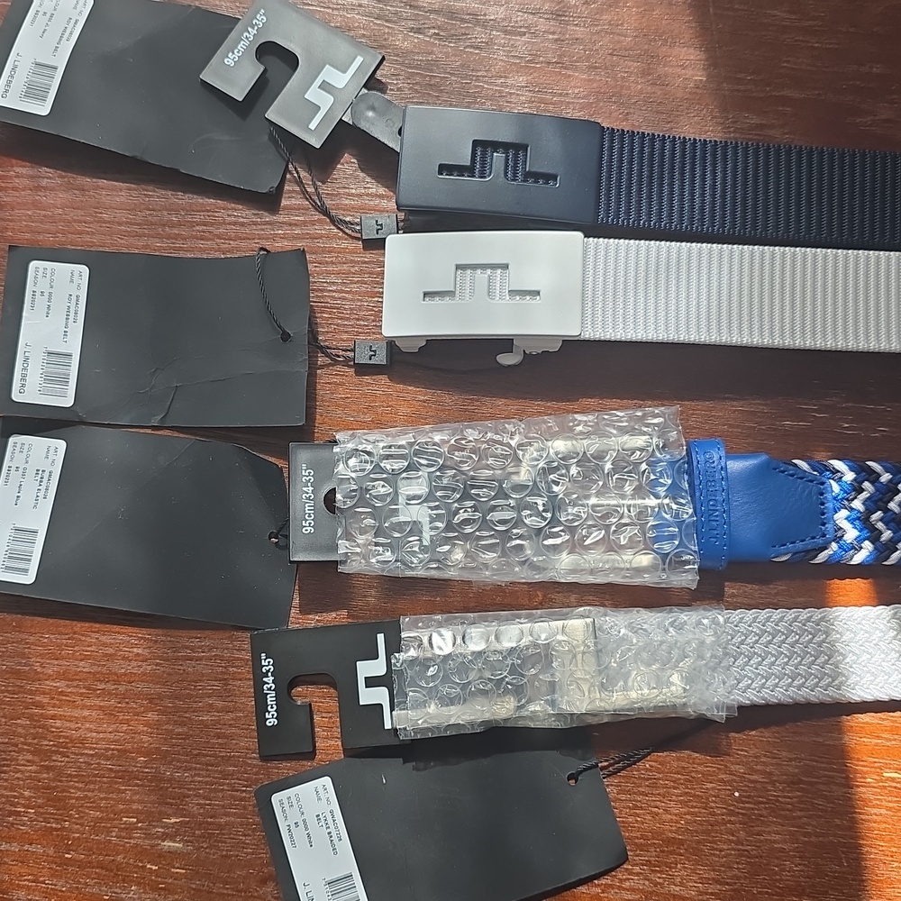 J. Lindeberg | 2 Blue Belts New  34"/95xm